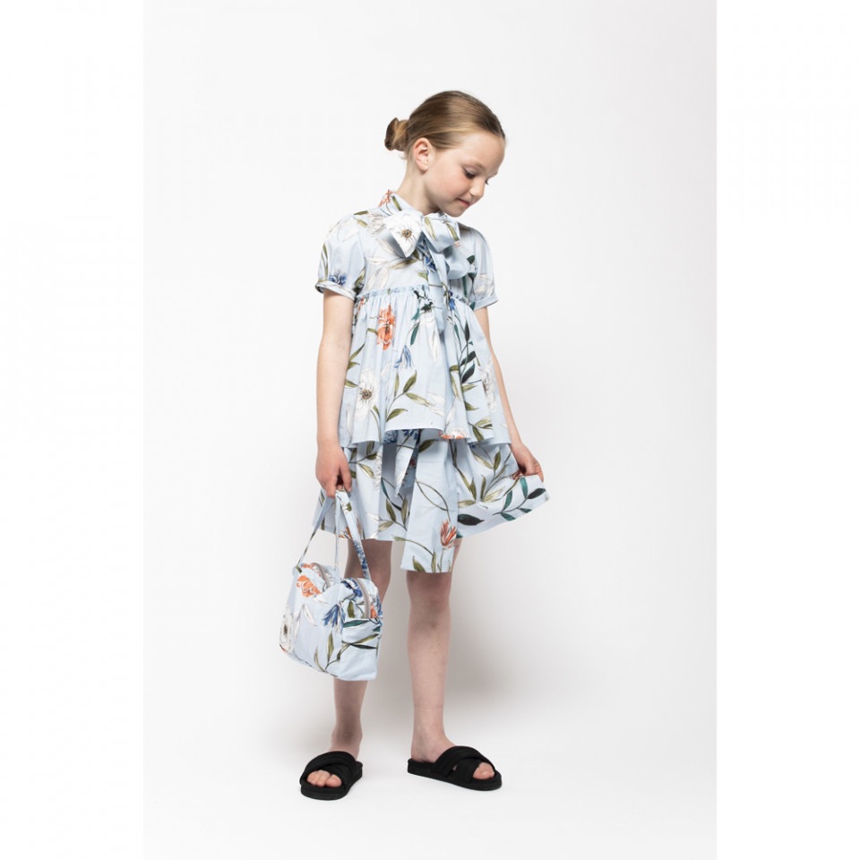 Christina Rhode Light Blue Floral Dress